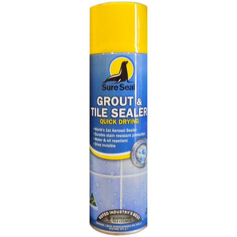 Sure Seal Quick Drying Aerosol Sealer, How To Use Grout And Tile Sealer Spray