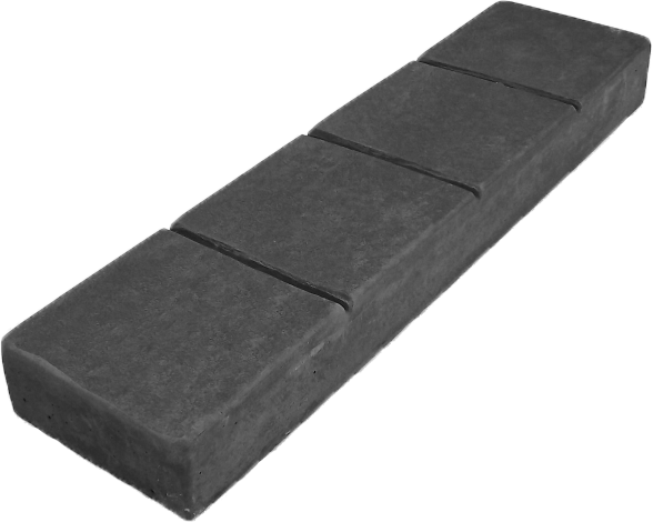 Edenstone Charcoal Cobble Border 400x100