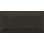 Subway Bevelled Black Gloss Wall Tile 75x150