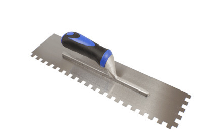 Bright Steel Long Blade Adhesive Trowel 10mm