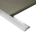 Half Round Aluminium edge 10mm x 3m (Matt Silver)