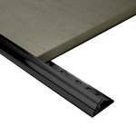 Half Round Aluminium edge 10mm x 3m (Gloss Black)