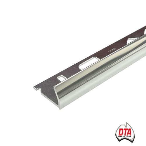 Round Aluminium Trim 12mm x 3m (Bright Silver)