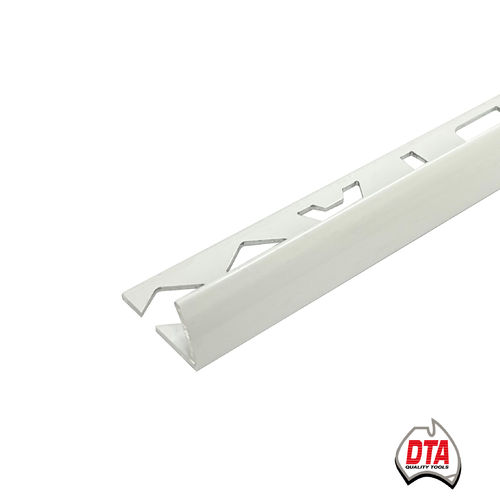 Round Aluminium Trim 12mm x 3m (Gloss White)