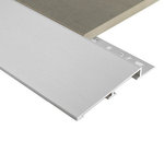 Aluminium Diminishing trim Commercial 8mm x 3m (Matt Silver)