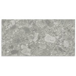 Terrazzo Grey Matt Tile 300x600