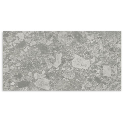 Terrazzo Grey Matt Tile 300x600