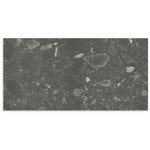 Terrazzo Nero Matt Tile 300x600