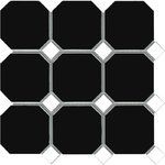 Octagon Black with White Dot