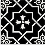 Peppa Bellevue Black Tile 200x200