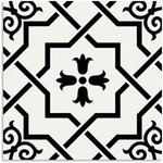 Peppa Bellevue Black Light Tile 200x200