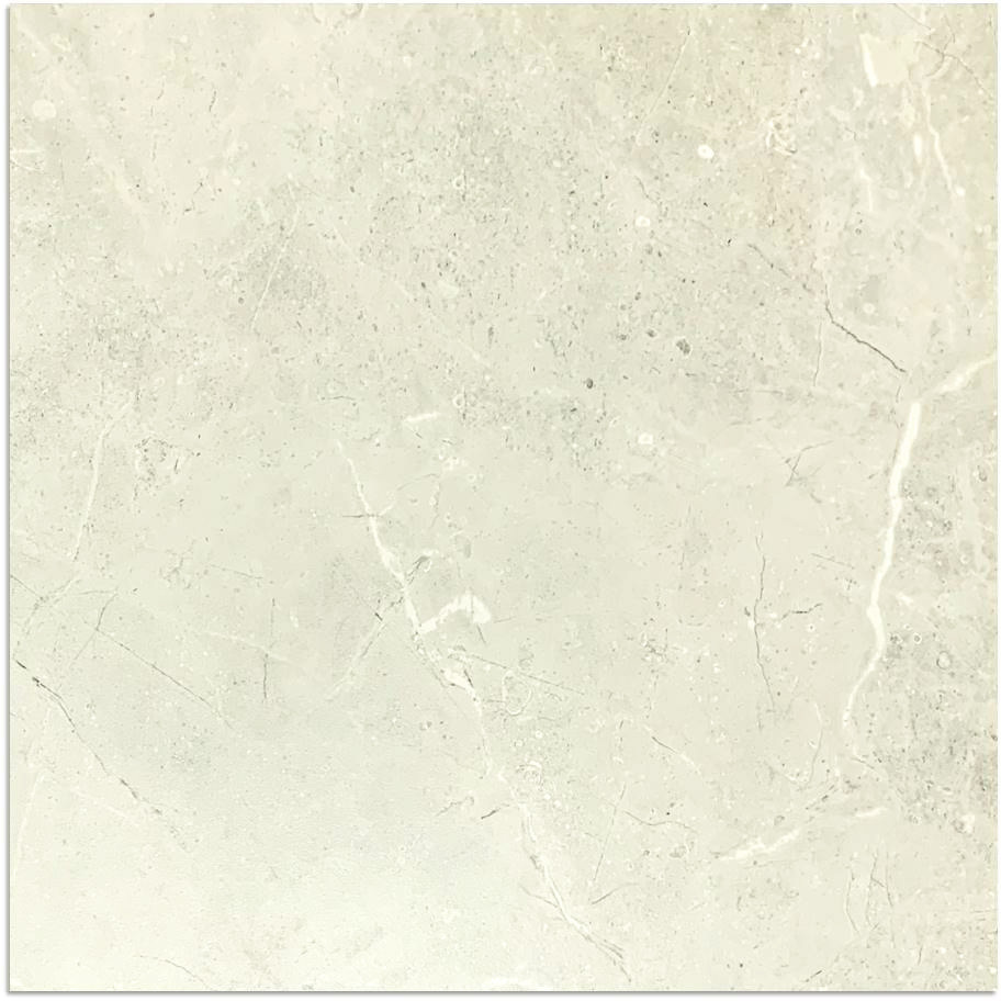 Bora White Polished Tile 600x600