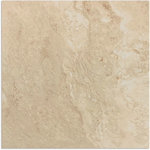 Travertine Beige Matt Tile 600x600