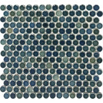 Orbit Penny Round Marine Gloss Mosaic