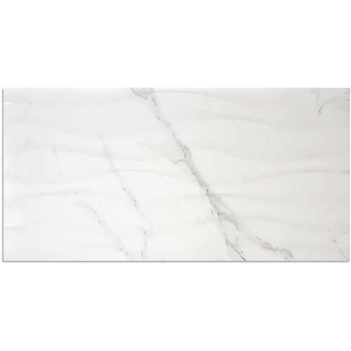 Everest Wave Carrara Gloss Wall Tile 300x600