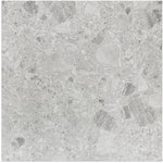 Affogato Light Grey Matt Tile 600x600