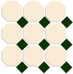Cotto Cream Octagon with Green Dot