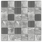 Dark Grey Square Mix Mosaic