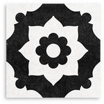 Artisan Fiore Black Matt Tile 200x200