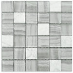 Light Grey Square Mix Mosaic