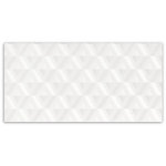 Winter Diamond Shadow White Gloss Wall Tile 300x600