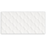 Winter Diamond Embossed White Gloss Wall Tile 300x600