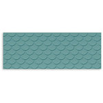 Genesis Shell Marine Blue Matt Wall Tile 350x1000