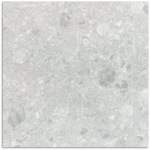 IN/OUT Breccia Light Grey Matt Tile 600x600