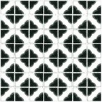 Poppy Flower Gloss Black Mosaic