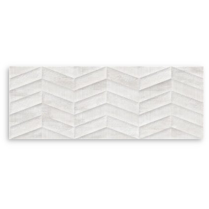 Lava White Decor Matt Wall Tile 300x800