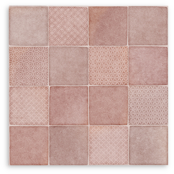 Tetra Odyssey Pink Salt Satin (Matt) Tile Mix 130x130