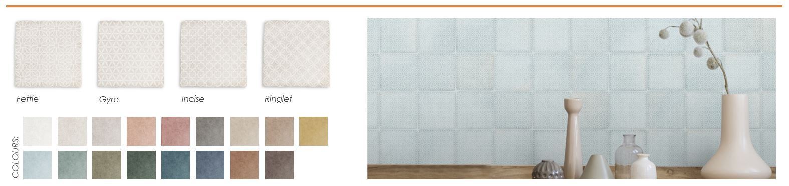 Silhouette Patterned Handmade Look Wall Tiles