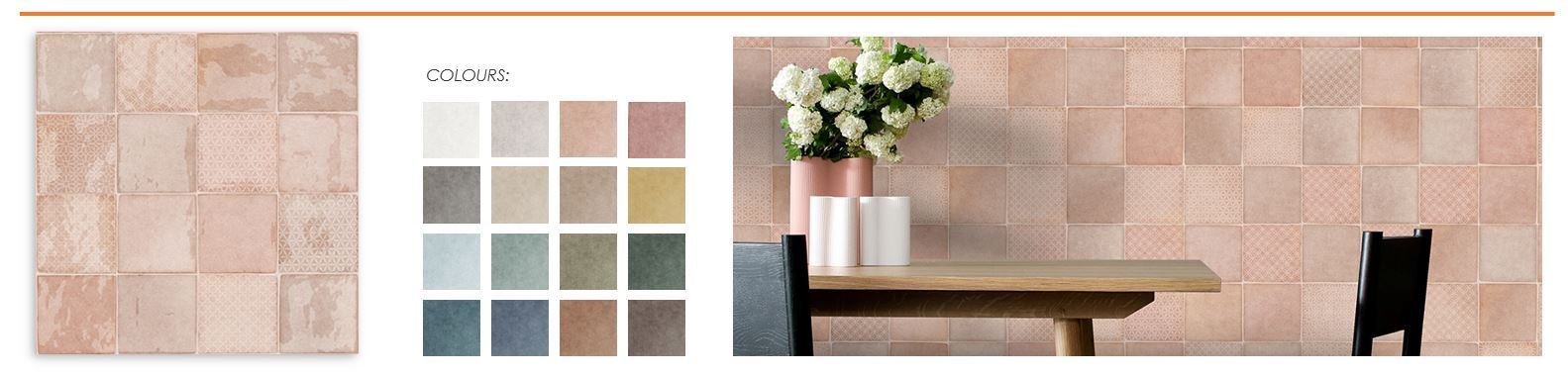 Tetra Odyssey Handmade Look Wall Tile Blend