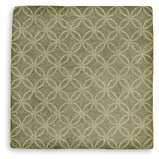 Silhouette Ringlet Spanish Olive Satin (Matt) Wall Tile 130x130