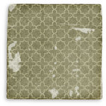Silhouette Incise Spanish Olive Gloss Wall Tile 130x130