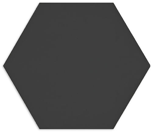 Hexagon Black Matt 195x225