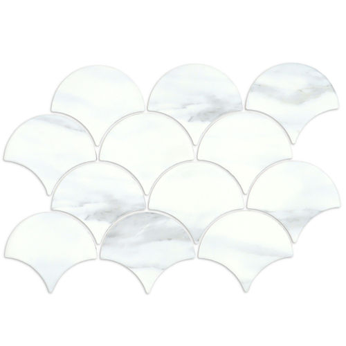 Belite Carrara Gloss Fan Fishscale Mosaic