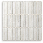 Riva Kit Kat Rice White Satin Matt Tile 300x300