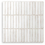 Riva Kit Kat Powder White Gloss Tile 300x300