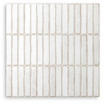 Riva Kit Kat Powder White Gloss Tile 300x300