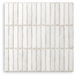 Riva Kit Kat Powder White Satin Matt Tile 300x300