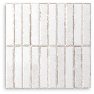 Riva Fingers Powder White Gloss Tile 300x300