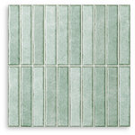 Riva Fingers Myrtle Green Satin Matt Tile 300x300