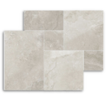 IN/OUT Norcia Travertine Silver French Pattern Matt