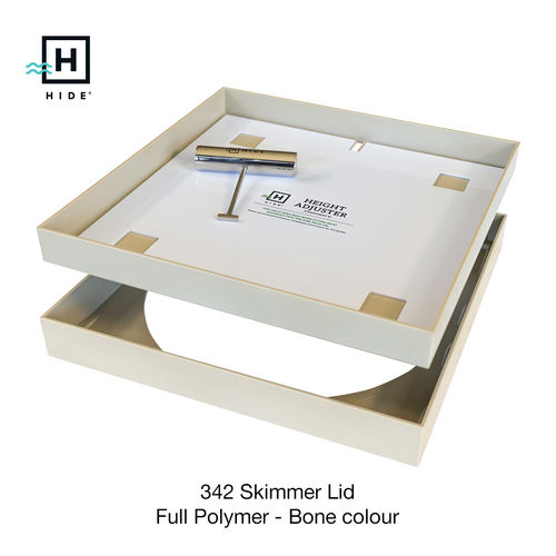 Hide Polymer Skimmer Lid Kit 342mm x 342mm - Bone