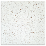 Omega White Terrazzo Matt Tile 600x600