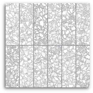 Terrina Silver Lining Brick (50x150) Wall Tile Satin Matt