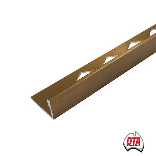L Angle Aluminium Trim 10mm x 3m (Brushed Copper)