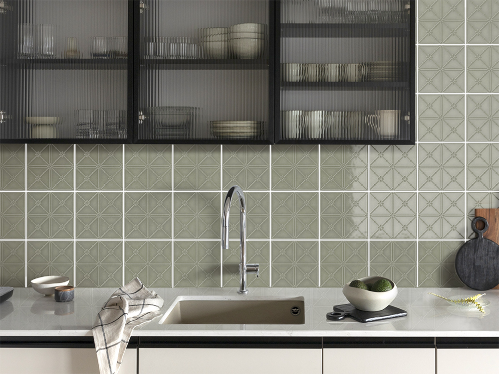 Emporio Carina Mossy Vale Gloss Wall 200x200 - Tile Stone Paver