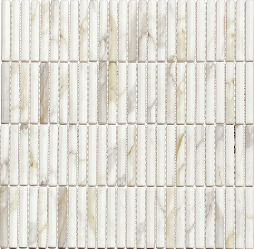 Boutique Calacatta Gold Mix 3D Bar Glass Mosaic